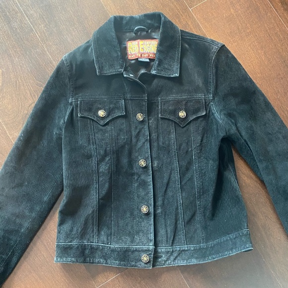 Vintage Black Suede Jacket - Picture 3 of 4
